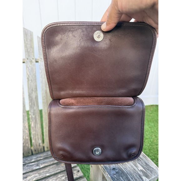 Vintage Coach 9132 Crossbody Shoulder Bag Chocolate Brown‎ Color Slim S